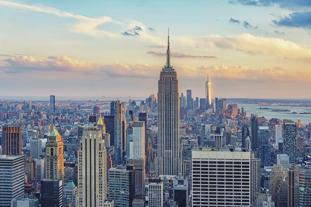 Skyline van New York in de Verenigde Staten