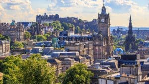 Het weer in Edinburgh, Schotland in maart 2019