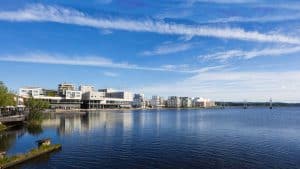 Het weer in Jönköping, Zweden in maart 2020