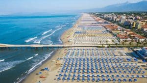 Het klimaat van Viareggio, Italië