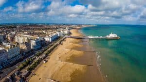 Het weer in Eastbourne, Engeland in maart 2019