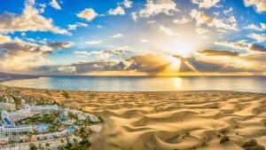 Het weer in Dunas de Maspalomas, Gran Canaria in augustus 2020