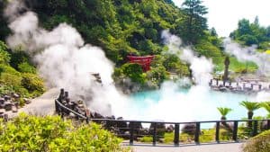 Het klimaat van Beppu, Japan