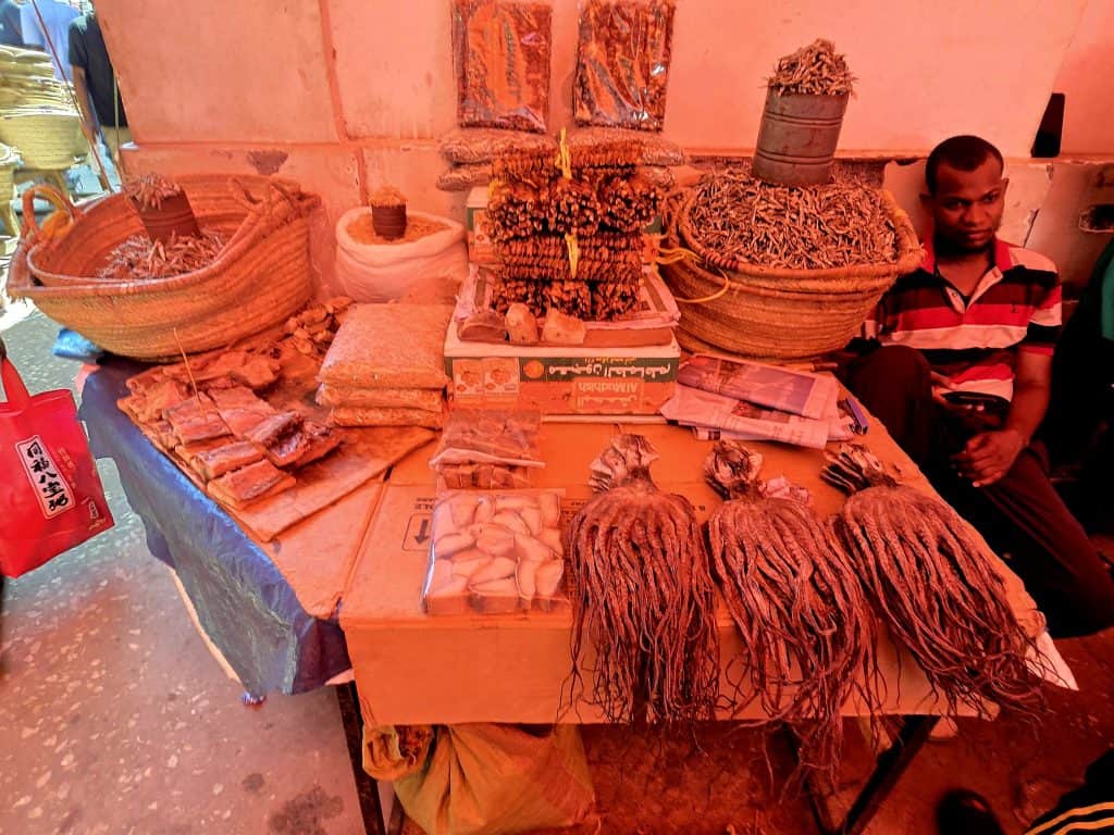 lokale markt in Stonetown, Zanzibar